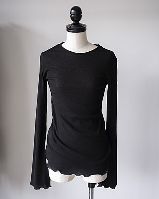 vonique / melt sheer long sleeve T (black)