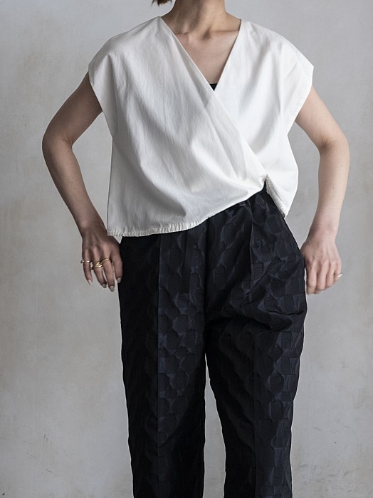 IIROT/Cupro cotton cropped blouse