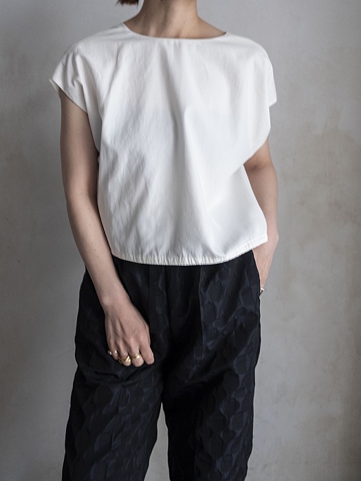 IIROT/Cupro cotton cropped blouse