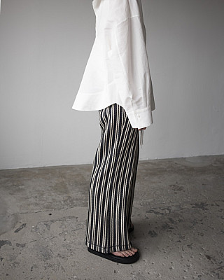 currentage  /Knitting Russell Jersey Stripe Pants