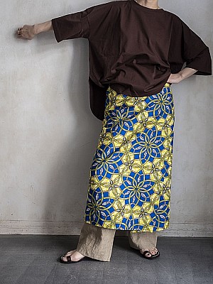 INSCRIRE /African Print Wrap Skirt PRINT-4[SALE]