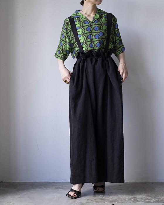 VONIQUE / perd/suspender wide pants