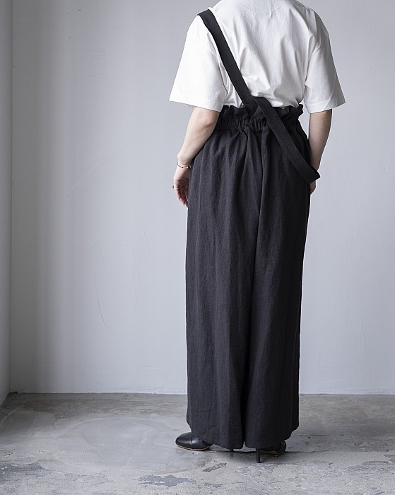 VONIQUE / perd/suspender wide pants