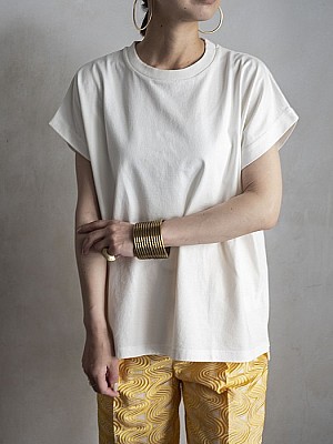 Phlannel/Open End Yarn French-sleeve T-shirt