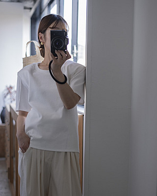 satorusasaki/ shoulder pad T