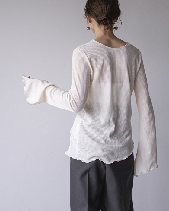 VONIQUE / VONIQUE/ cut and sew 2way cardigan (Ivory)