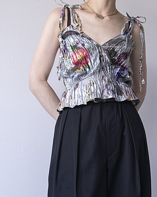 JULIA HEUER/ TTULA METALLIC REVERSIBLE CRUSHED TOP