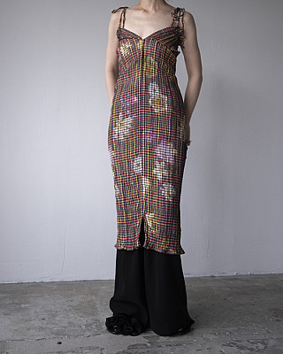 JULIA HEUER/ PASKAL REVERSIBLE CRUSHED DRESS IN PAGEL