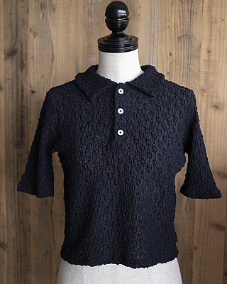 curretage / Raschel lace polo