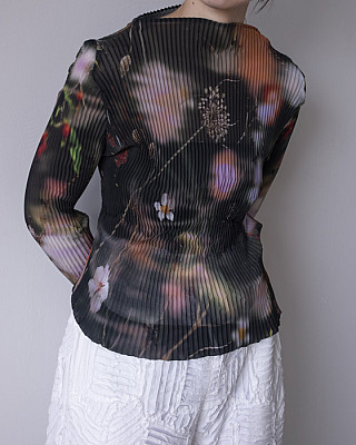 JULIA HEUER / LEE PLEATED TOP FRANCES (BLK)