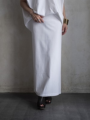VONIQUE / cotton Jersey long skirt  (WHITE)<sale>