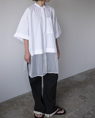 ENFOLD / SHEER BOTTOM SHIRT