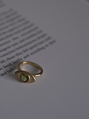 8UEDE/Exa Pieco Ring<gold/green>
