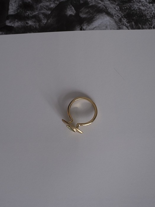 VONIQUE / 8UEDE/Exa Pieco Ring<gold/green>