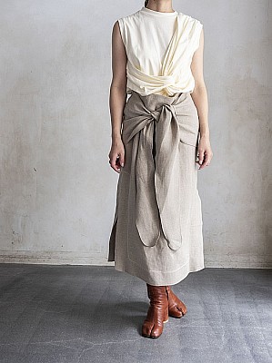 bassike/Linen Wrap Skirt[SALE]