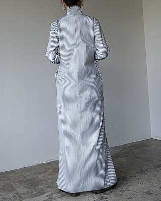 Gabriela Coll Garments/ NO.324 POPLIN ZIPPER LONG SHIRT S17-324