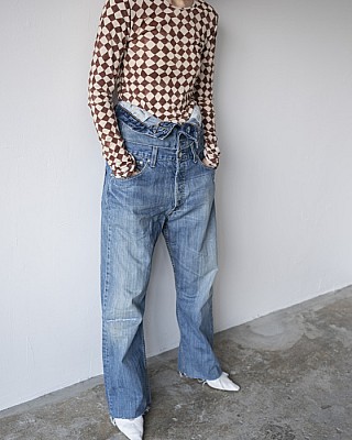 QUIITO/ W WAIST DENIM PT