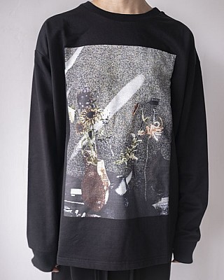 PHOTOCOPIEU/ LONG-SLEEVED PRINT SWEAT T-SHIRT