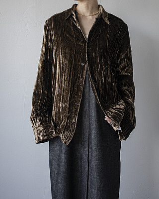 GABRIELA COLL GARMENTS/ NO.197 SILK VELVET SHIRT