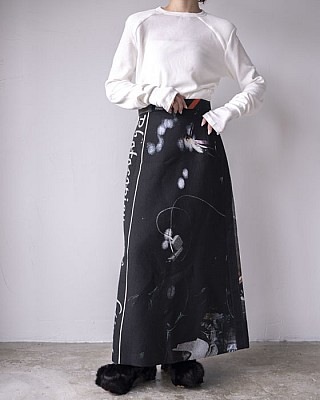 PHOTOCOPIEU/ SIDE-ZIP LONG SKIRT