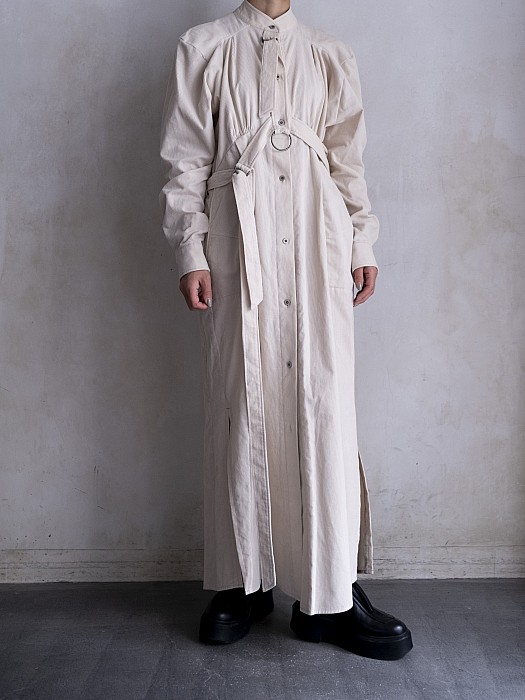 【SALE】PHOTOCOPIEU/BELTED DRESS(Lt.Gray)<sale>