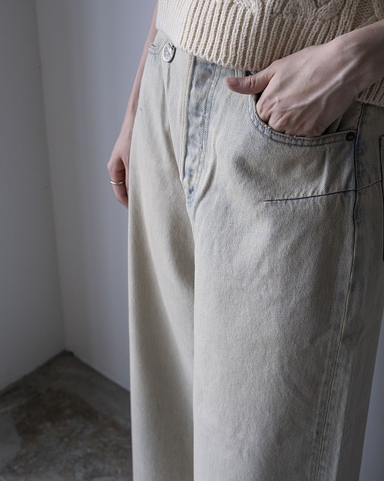 VONIQUE / PHOTOCOPIEU/WIDE-LEG USED DENIM JEANS