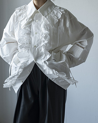 JUN MIKAMI / RAFFLE SHIRT (WHITE)