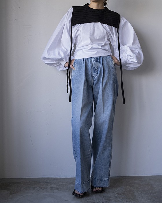 VONIQUE / TANAKA/THE WIDE JEAN TROUSERS(ASH BLEACH)