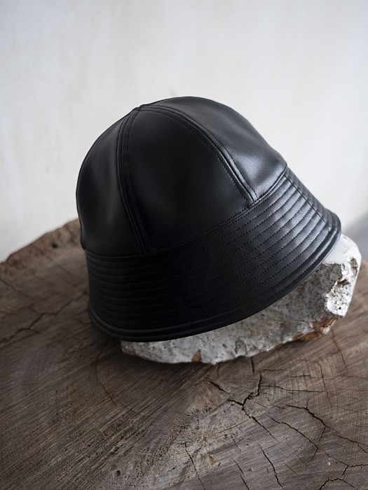 KIJIMA TAKAYUKI COW LEATHER SAILOR HAT-