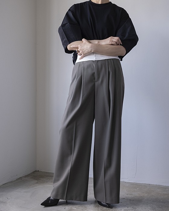 VONIQUE / IIROT/Wrap waist Trouser_Gray