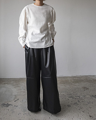 IIROT / Synthetic Leather Wide Trousers