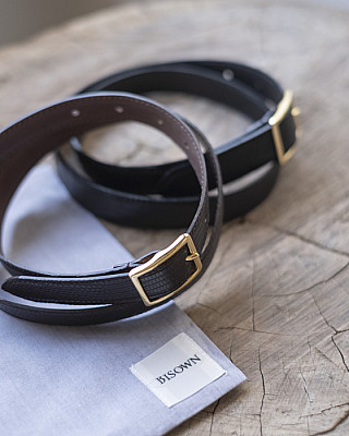 BISOWN/ LIZARD CLASSIC SQUARE BELT