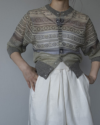 JUN MIKAMI / FAIR ISLE CARDIGAN