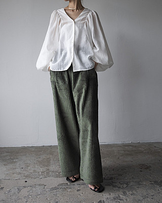 Villd / volume sleeve Blouse(White)