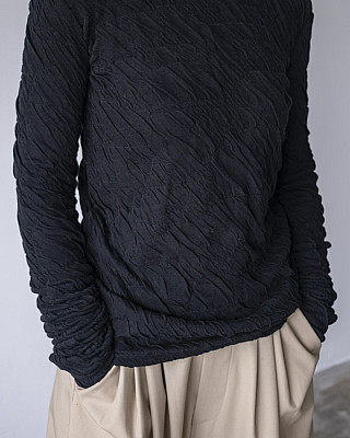 SEEALL | JACQUARD U-NECK TEE