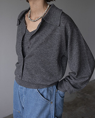 crinkle crinkle crinkle / slow off knit top