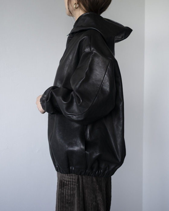 VONIQUE / Gabriela Coll Garments/ NO.216 LEATHER HOODED ZIPPER JACKET