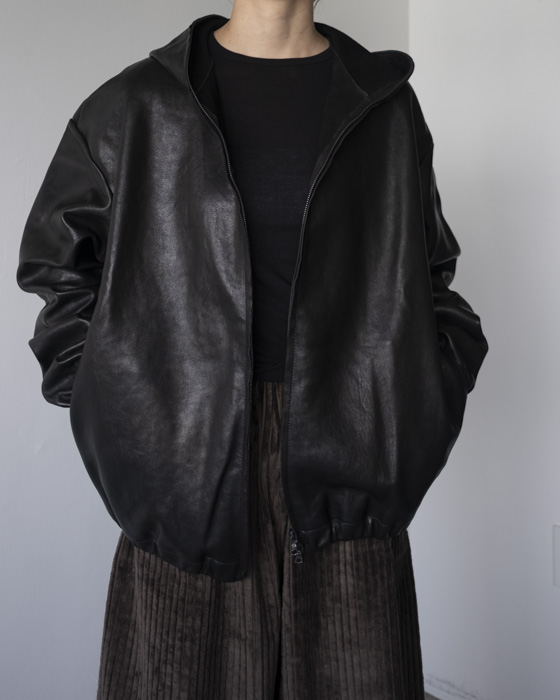 VONIQUE / Gabriela Coll Garments/ NO.216 LEATHER HOODED ZIPPER JACKET
