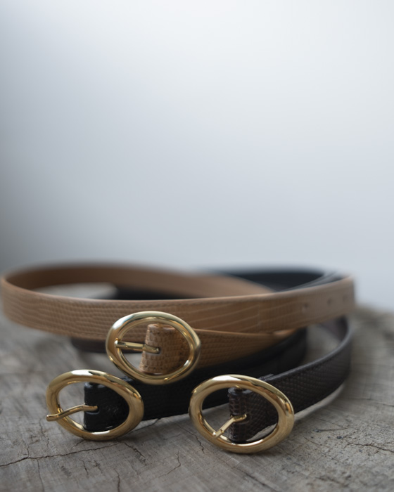 BISOWN ビソウン LIZARD OVAL BELT AILL BISOWN】LIZARD OVAL BELT - HUUKU