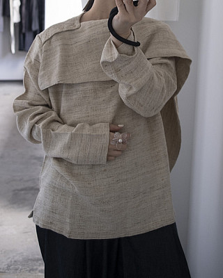 SEEALL / silk stole top