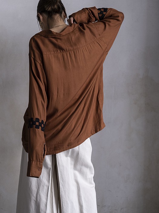 NOMA t.d. / FLOWER HAND EMBROIDERY SHIRT