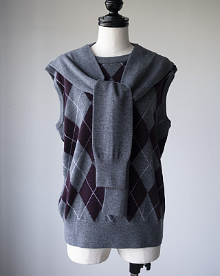 INSCRIRE /Argyle Vest