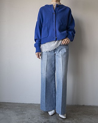 TANAKA/ WIDE JEAN TROUSERS (ash bleach)