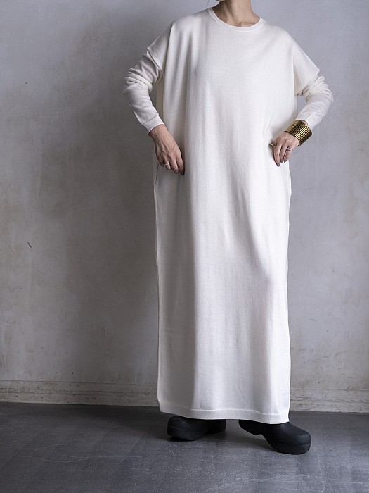 PERD / Knit long dress (OFF WHITE)