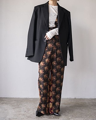 CURRENTAGE/ Chapon pattern tie-front pants