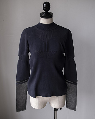 nagonstans /panel long-sleeves t-shirt