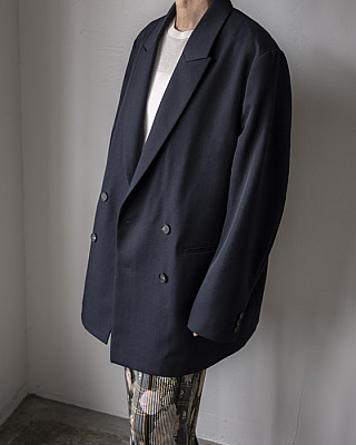 villd / Wool Double-breasted jacket(d.navy)