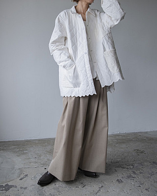 crinklecrinklecrinkle/  embroidery scallop jacket