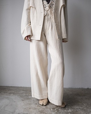 ARCHI / WOOL LINEN WIDE SLACKS