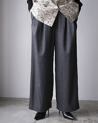 ENFOLD/STRAIGHT-WIDE PANTS